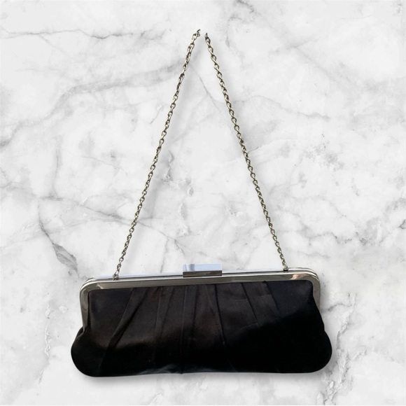 BCBGMaxAzria Black Clutch Sleek Design - Picture 1 of 10